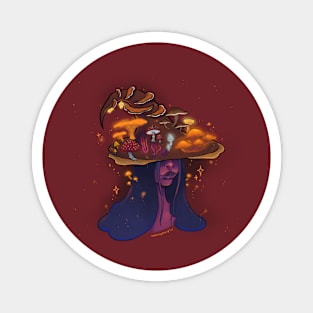 Mushroom Witch Magnet